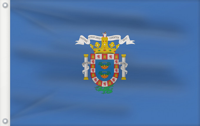 Bandera, con dos ojales metálicos y lado del asta reforzado: Melilla	Melilla 	Melilla  España