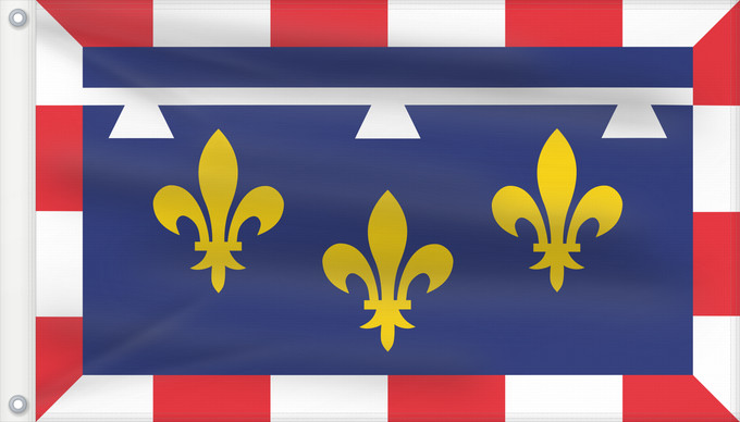 Flag, with two metal eyelets and reinforced hoist: Centre-Val de Loire	Unofficial flag of Centre  region  in France	Non-officiel de la région Centre-Val de Loire en France	Centro	Centre	Banniel anofisiel Kreiz-Traoñ al Liger e Frañs