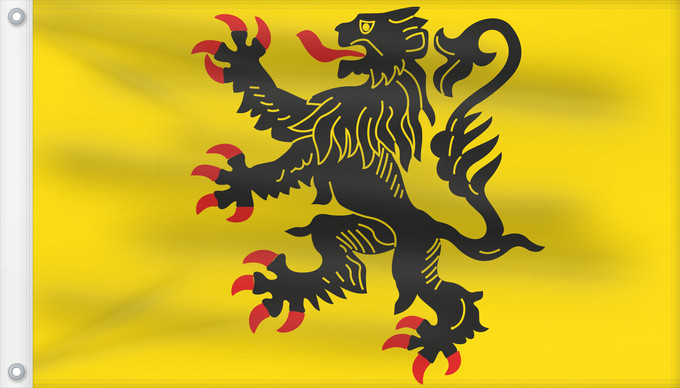 Drapeau, avec deux œillets métalliques et guindant renforcé : Generic flag of Nord-Pas-de-Calais Lion of Flandres appearing Lion des flandres Norte-Paso de Calais Flämischer Löwe Nord-Pas-de-Calais