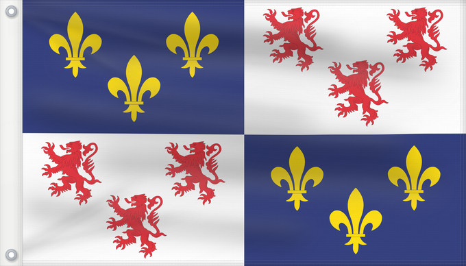 Drapeau, avec deux œillets métalliques et guindant renforcé : Picardie	Region Picardie in France	Région Picardie en France	Picardo	Picard