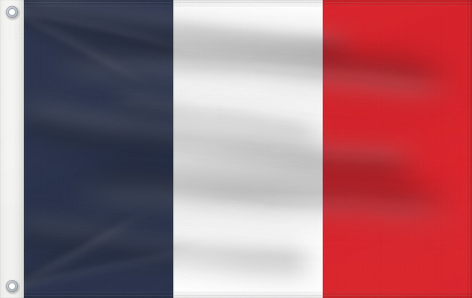 Bandera, con dos ojales metálicos y lado del asta reforzado: France Francia Frankreich France in #002654, #FFFFFF, #CE1126