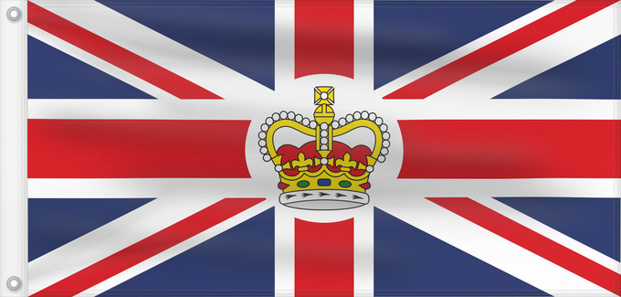 Flag, with two metal eyelets and reinforced hoist: British Consular Ensign