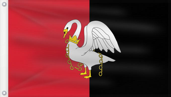Bandera, con dos ojales metálicos y lado del asta reforzado: Buckinghamshire