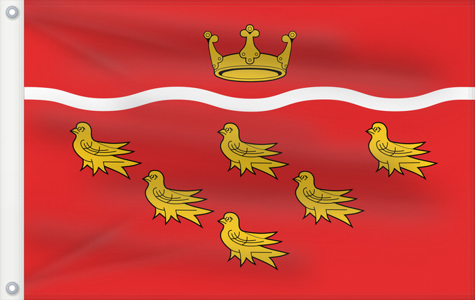 Flag, with two metal eyelets and reinforced hoist: East Sussex