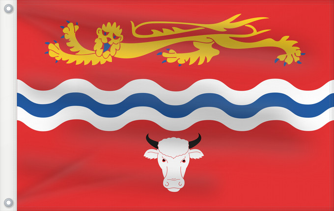 Flag, with two metal eyelets and reinforced hoist: Herefordshire