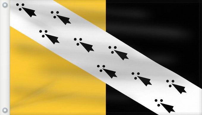 Flag, with two metal eyelets and reinforced hoist: Norfolk