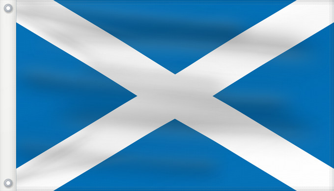 Flag, with two metal eyelets and reinforced hoist: Scotland	L Écosse	Escocia	Schottland	Scozia	Schotland	Escócia	Szkocji	Scotlandes	علم اسكتلندا	Знаме на Шотландия	Banniel Bro-Skos	Skotská vlajka	Yr Alban	Skotlands	Σημαία της Σκωτίας	Skotio	Šotimaa lipp	پرچم اسکاتلند	Skotlannin	HAlban	H-Alba	Brattagh ny h