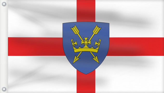 Flag, with two metal eyelets and reinforced hoist: Saint Edmund Suffolk Saint Edmond