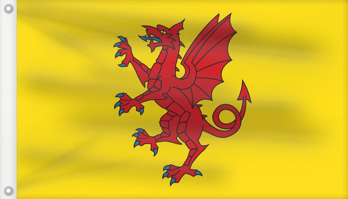 Flag, with two metal eyelets and reinforced hoist: Somerset
