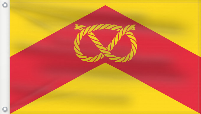 Flag, with two metal eyelets and reinforced hoist: Staffordshire	Le Staffordshire	The county flag of Staffordshire