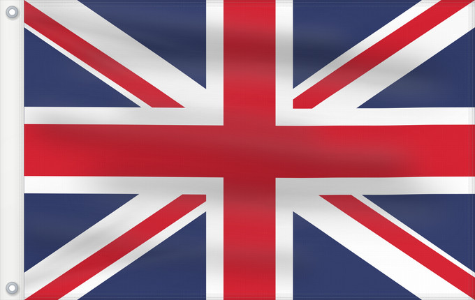 Flag, with two metal eyelets and reinforced hoist: United Kingdom Royaume-Uni Reino Unido Vereinigtes Königreich Regno Unito