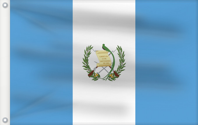 Flag, with two metal eyelets and reinforced hoist: Guatemala	Guatemala, official since 1871	Guatemala, officiel depuis 1871	Guatemala, official desde 1871	Watimala wiphala	Guatemala, oficial des de 1871	Guatemalas	Guatemalo	Guatemalako bandera	Gwatemala	In pāmitl Cuauhtēmallān	Watimala unancha	Флаг Гватем