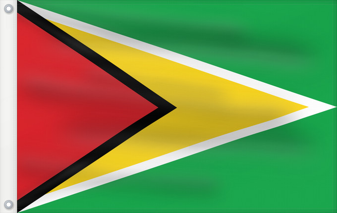 Flag, with two metal eyelets and reinforced hoist: Guyana Guiana Wayana wiphala Gujano Gwayana Wayana unancha Флаг Гайаны Guyanas Quốc kỳ Guyana