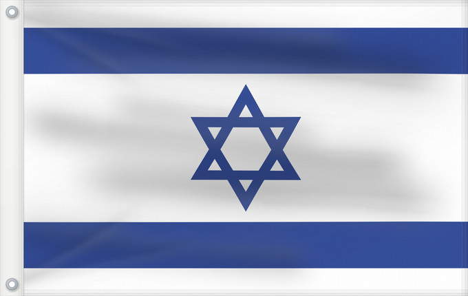 Flag, with two metal eyelets and reinforced hoist: Israel	D Israël	Israeliana	Israël	Israhēls fana	علم دولة إسرائيل	ܐܬܐ ܕܐܝܣܪܐܝܠ	Сьцяг Дзяржавы Ізраілю	Izraele	Israels	Σημαία του Ισραήλ	Israelo	پرچم اسرائیل	Iosrael	Brattagh Israel	דגל ישראל	Izraela	Izrael	Իսրայել դրոշը	Li flagga del Israel	ისრაელის დროშა	
