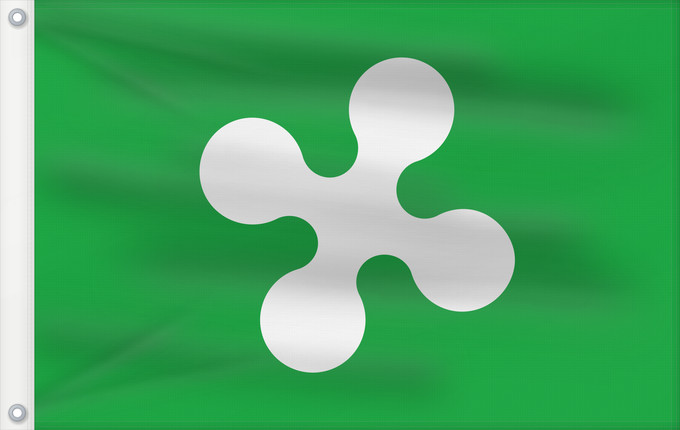 Flagge, mit zwei Metallösen und verstärktem Besatzband: Lombardy	Italian region Lombardy	Lombardie	Lombardía	Lombardei	Regione italiana Lombardia