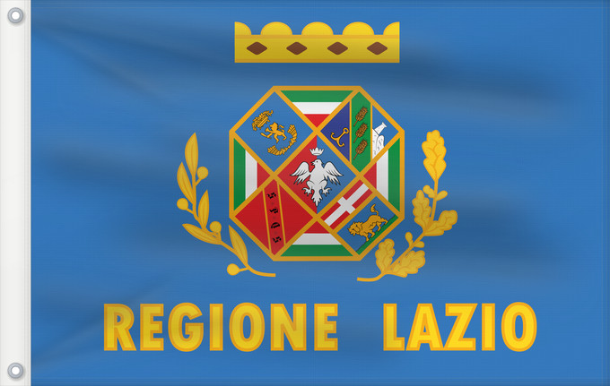 Drapeau, avec deux œillets métalliques et guindant renforcé : Lazio	Latium	Lacio