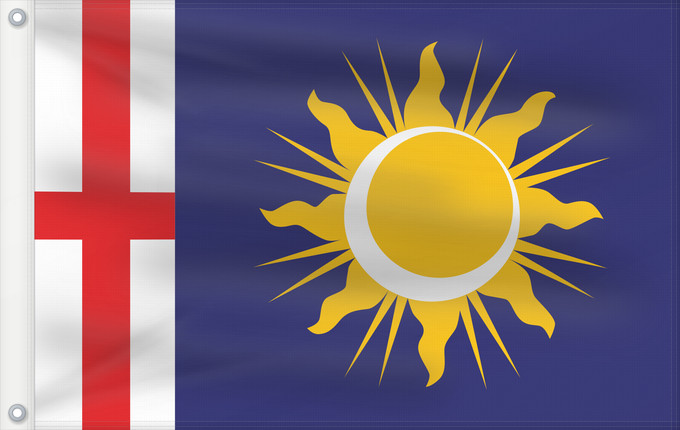 Drapeau, avec deux œillets métalliques et guindant renforcé : Milan Province Province of Milan Province de Milan Provincia de Milano Provinz Mailand Provincia di Milano
