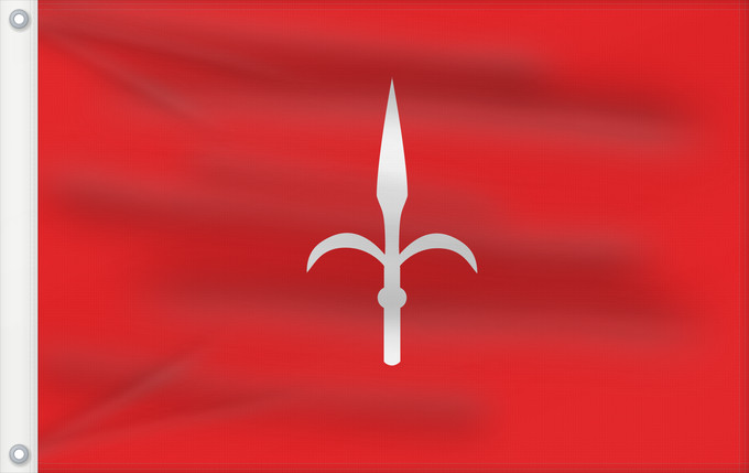 Drapeau, avec deux œillets métalliques et guindant renforcé : Free Territory Trieste Free Territory of Trieste Province de Trieste Provincia de Trieste Freien Territoriums Triest Territorio Libero di Trieste Slobodnog Teritorija Trsta Slobodne Teritorije Trst Застава Слободне Територије Трст