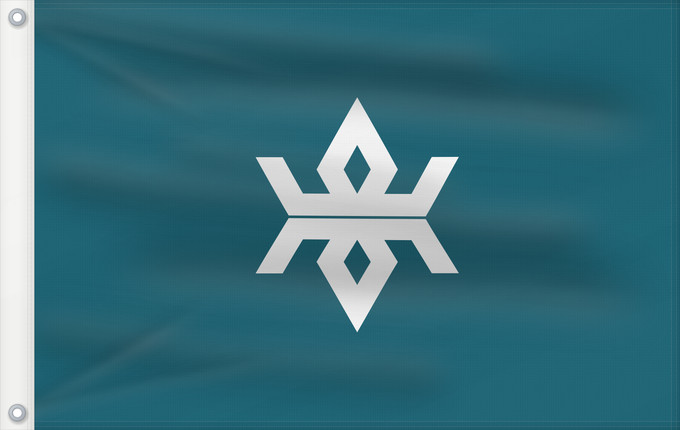 Drapeau, avec deux œillets métalliques et guindant renforcé : Iwate Prefecture	Préfecture d'Iwate	prefectura de Iwate	Präfektur Iwate	岩手県旗