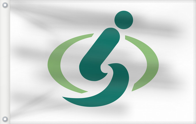 Drapeau, avec deux œillets métalliques et guindant renforcé : Saitama