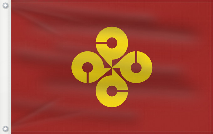 Bandera, con dos ojales metálicos y lado del asta reforzado: Shimane Prefecture	Shimane Prefecture, Japan	Préfecture de Shimane	Prefectura de Shimane	Präfektur Shimane