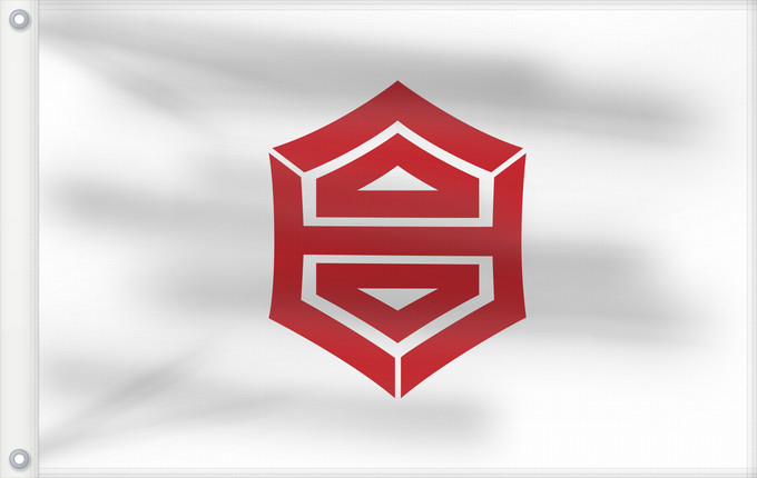 Drapeau, avec deux œillets métalliques et guindant renforcé :  Kôti [Kochi]