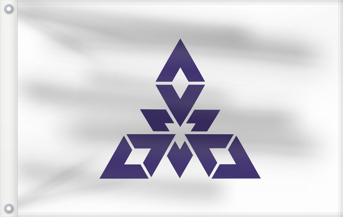Bandera, con dos ojales metálicos y lado del asta reforzado: Fukuoka City W3C-validity not checked Fukuoka, Fukuoka Fukuoka 福岡市旗