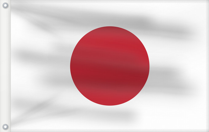 Bandera, con dos ojales metálicos y lado del asta reforzado: Japan	Japon	Japón	Giappone