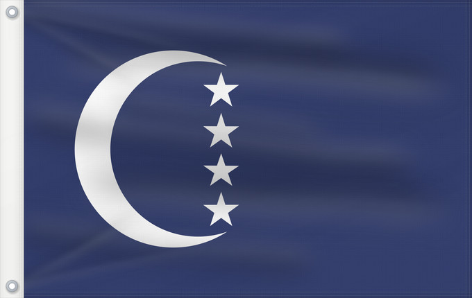 Drapeau, avec deux œillets métalliques et guindant renforcé : Grande Comore	Gran Comora