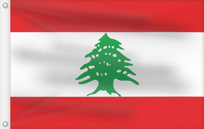 Flag, with two metal eyelets and reinforced hoist: Lebanon Liban Líbano Libanon Libano Ar Сцяг Лівана Chorhoj Libanona Լիբանանի դրոշ Libani Флаг Ливана Lübnan