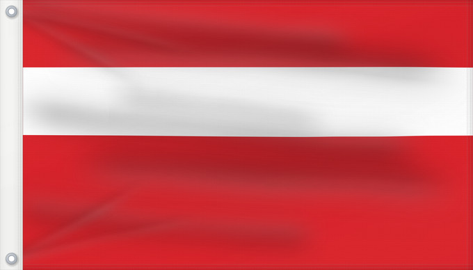 Drapeau, avec deux œillets métalliques et guindant renforcé : Vaduz Lying form of the flag of Balzers