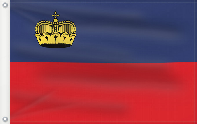 Drapeau, avec deux œillets métalliques et guindant renforcé : Liechtenstein Сцяг Ліхтэнштэйна Liĥtenŝtejno Liechtensteingo bandera Ala Liechtensteinê Dal Liechtenstein Флаг Лихтенштейна Lihtenštajna Прапор Ліхтенштейну