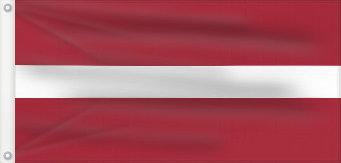Bandera, con dos ojales metálicos y lado del asta reforzado: Latvia	Lettonie	Letonia	Lettland	Lettone	Letland	Letónia	Łotwy	Сцяг Латвіі	Сьцяг Латвіі	Национално знаме на Латвия	Lotyšská vlajka	Letlands	Σημαία της Λεττονίας	Latvio	Läti lipp	Latvian	Laitvia	Latvije	Lettország	ლატვიის დროშა	Latvijos	Latvejas karūgs	Lat
