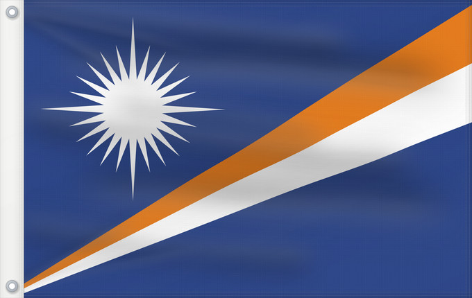 Flag, with two metal eyelets and reinforced hoist: Marshall Islands Marshall Islas Marshall Marshallinseln Isole Marshall Marshalleilanden Marshallovih otokov
