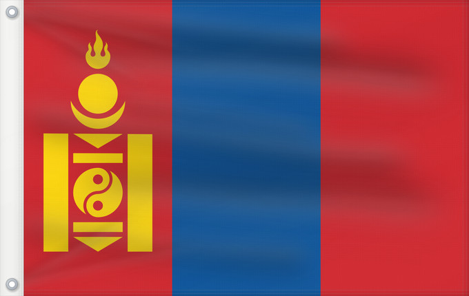 Flag, with two metal eyelets and reinforced hoist: Mongolia	Mongolie	Mongolei	علم منغوليا	མོང་གོལ། དར་ཆ།	​Mūng-gū guók-gì	Mongoolia lipp	​Mùng-kú-koet khì	Моңғолия байрағы	몽골의 국기	Моңголстан туусу	Знаме на Монголија	.mw-parser-output	Флаг Монголии	Парчами Муғулистон	Монголия байдаги	Монголия байрагы	Моңғул