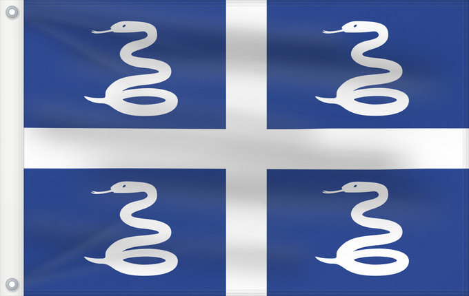 Bandera, con dos ojales metálicos y lado del asta reforzado: Martinique	Martinica
