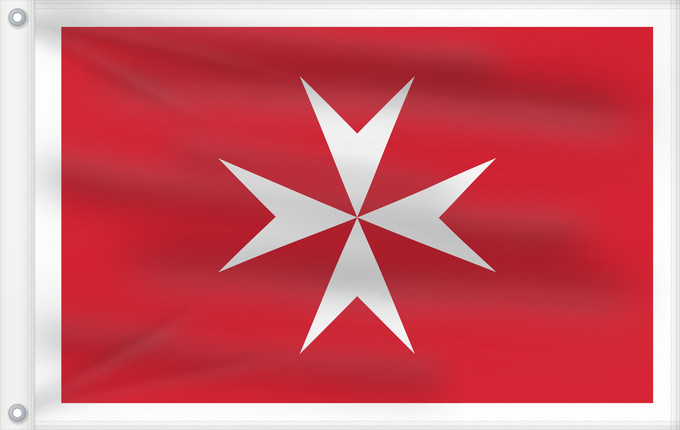 Flag, with two metal eyelets and reinforced hoist: Malta Malte