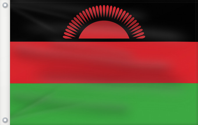 Drapeau, avec deux œillets métalliques et guindant renforcé : Malawi Malaui የማላዊ ሰንደቅ ዓላማ علم ملاوي Malawis Malavio Maláive Mbendera ya Malaŵi Флаг Малави Malavija Malaawi