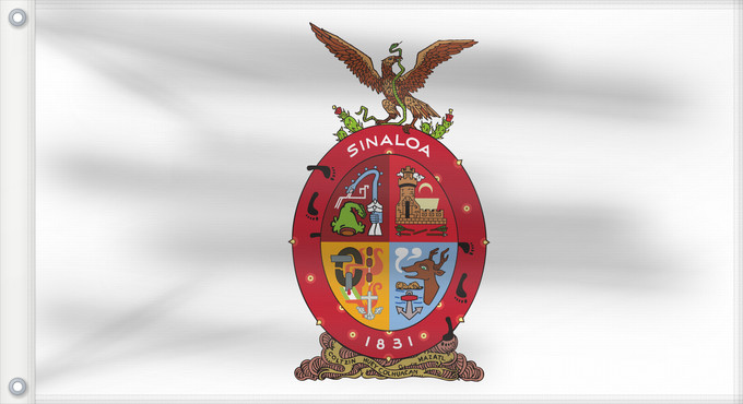 Drapeau, avec deux œillets métalliques et guindant renforcé : Sinaloa