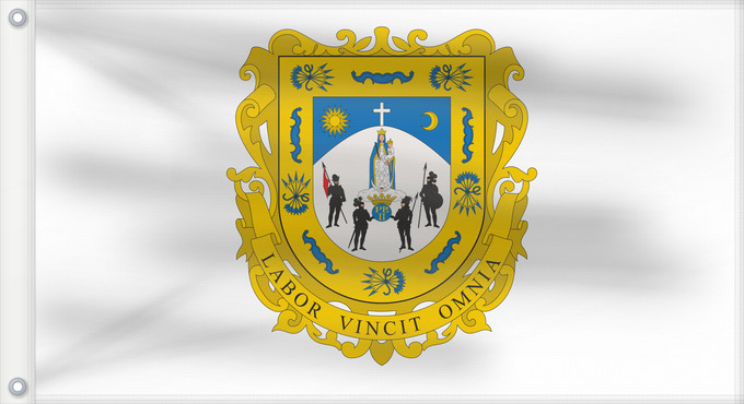 Drapeau, avec deux œillets métalliques et guindant renforcé : Zacatecas	Zacatecas 