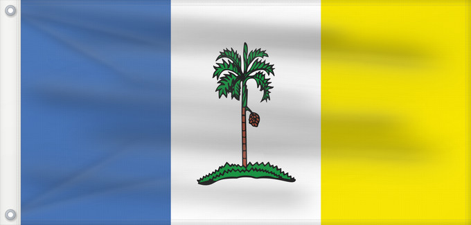 Flag, with two metal eyelets and reinforced hoist: Pulau Pinang