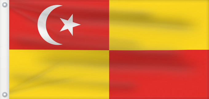 Drapeau, avec deux œillets métalliques et guindant renforcé : Selangor Selangor Malaysian state Selangor