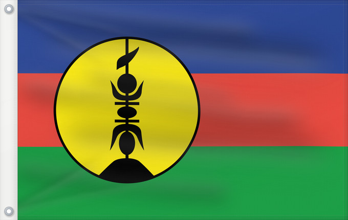 Bandera, con dos ojales metálicos y lado del asta reforzado: FLNKS	Kanak and Socialist National Liberation Front political party	Front de libération nationale kanak et socialiste	Colores Pantone http //www	Neukaledonien	Nuova Caledonia	Front d Alliberament Nacional Canac Socialista