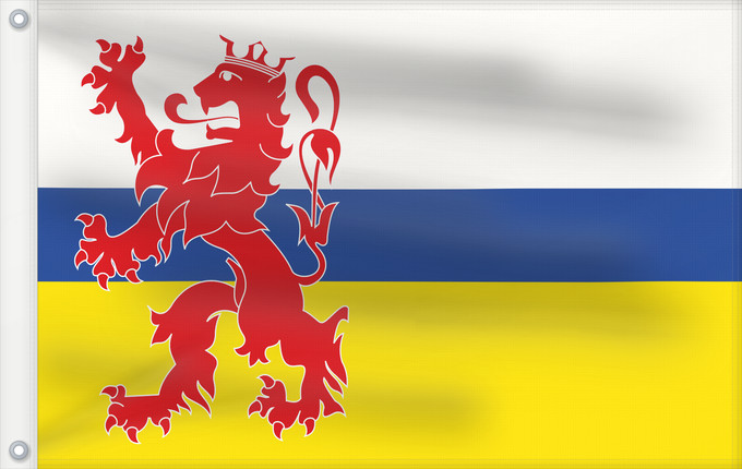 Bandera, con dos ojales metálicos y lado del asta reforzado: Limburg Netherlands Dutch province Limburg Limbourg Limburgo Limburg Nederlandse province Limburg