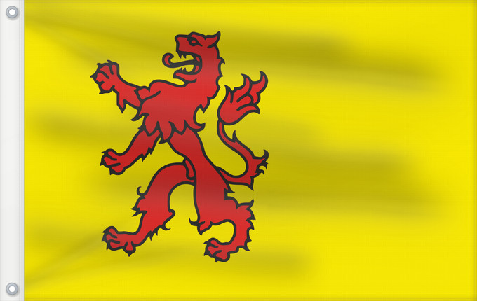 Bandera, con dos ojales metálicos y lado del asta reforzado: Zuid-Holland South Holland Olanda Meridionale Province nl Zuid-Holland