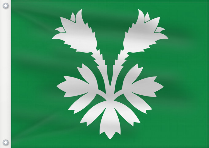 Bandera, con dos ojales metálicos y lado del asta reforzado: Oppland Former county of Oppland, Norway comté d’Oppland