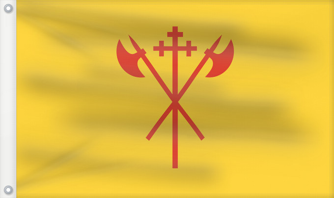 Bandera, con dos ojales metálicos y lado del asta reforzado: Sør-Trøndelag	Sør-Trøndelag County, Norway	comté de Sør-Trøndelag
