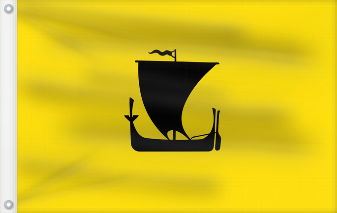 Bandera, con dos ojales metálicos y lado del asta reforzado: Nordland