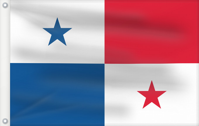 Bandera, con dos ojales metálicos y lado del asta reforzado: Panama	Panamá	Panamy	علم پَنما	Paname	Da Panamas	Panamo	Флаг Панамы
