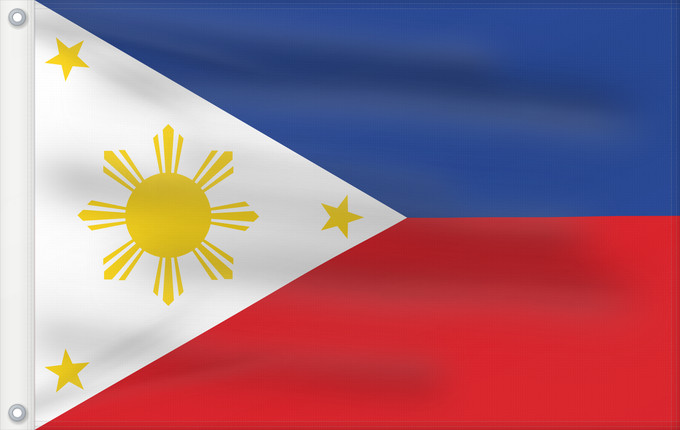 Drapeau, avec deux œillets métalliques et guindant renforcé : Philippines	The national flag of the Philippines	Filipinas	Philippinen	Filippine	Filipijnen	علم فلبين	An nasyunal na bandera kan Filipinas	ফিলিপাইনের জাতীয় পতাকা	Ang nasodnong bandera sa Pilipinas	La nacia flago de la Filipinoj	Wagayway ti Filipinas	フィリピ